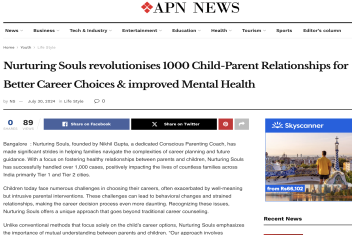 Nurturing Souls revolutionises 1000 Child-Parent Relationships for Better Career Choices and improved Mental Health-1