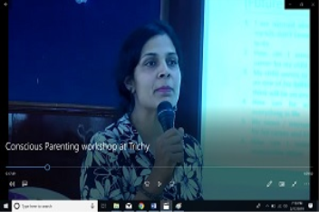 A workshop on Conscious Parenting at Trichy